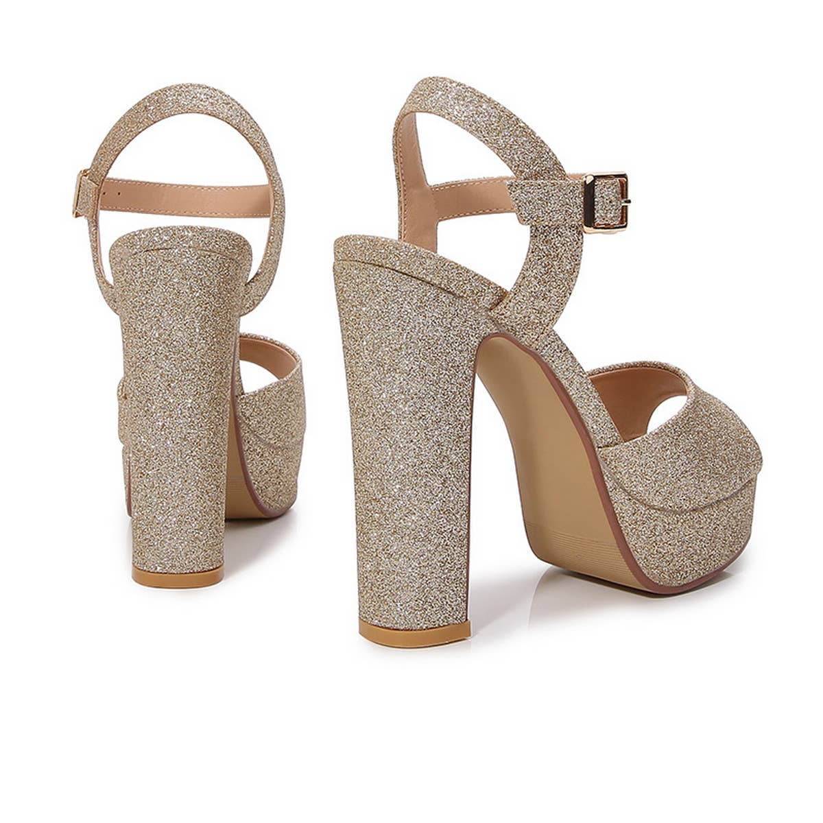 FASHION NEW GOLD OPEN TOE HIGH HEELS_CWSHH0123