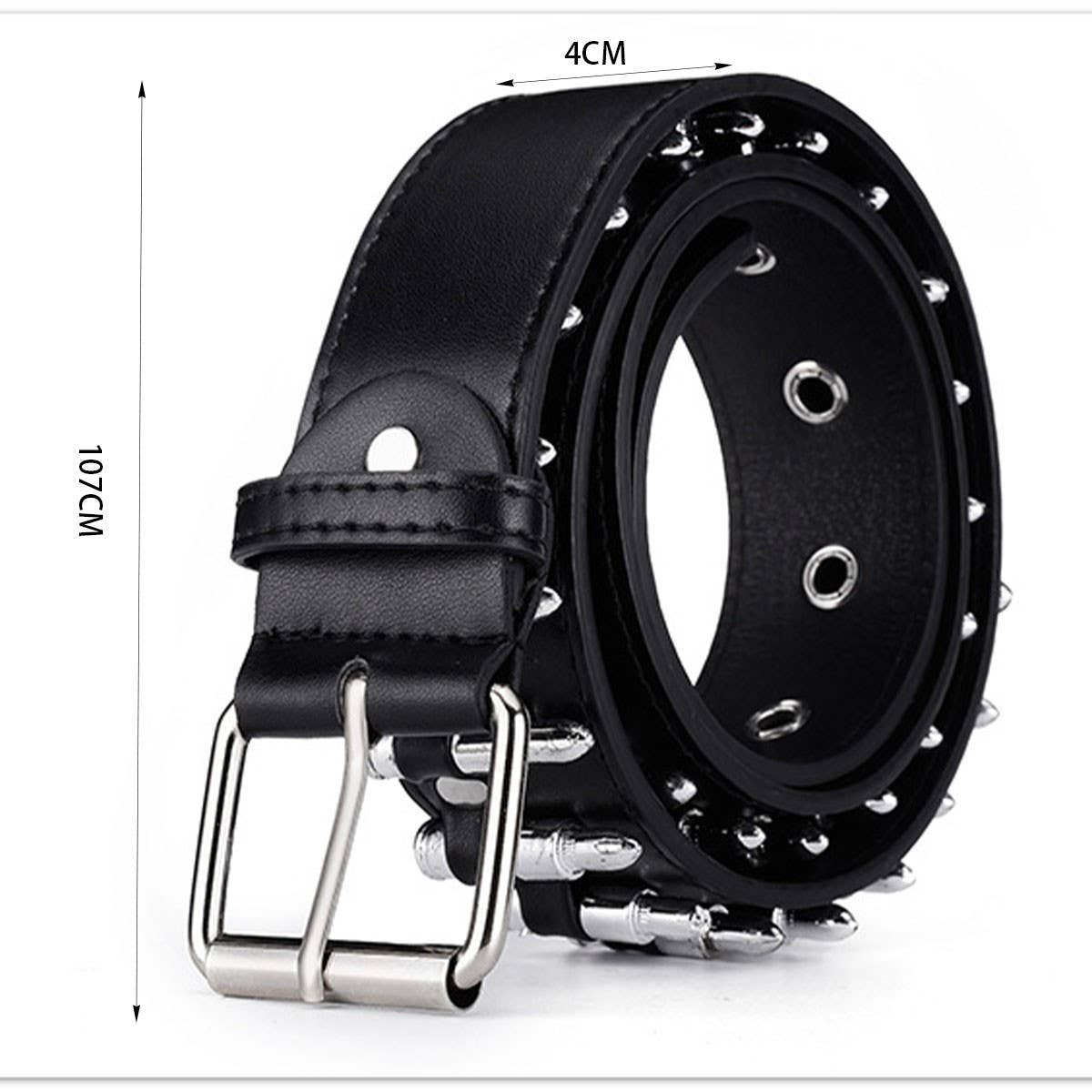 BULLET-HEAD OBI PUNK STYLE LADIES PERSONALITY BELT_CWMM0763