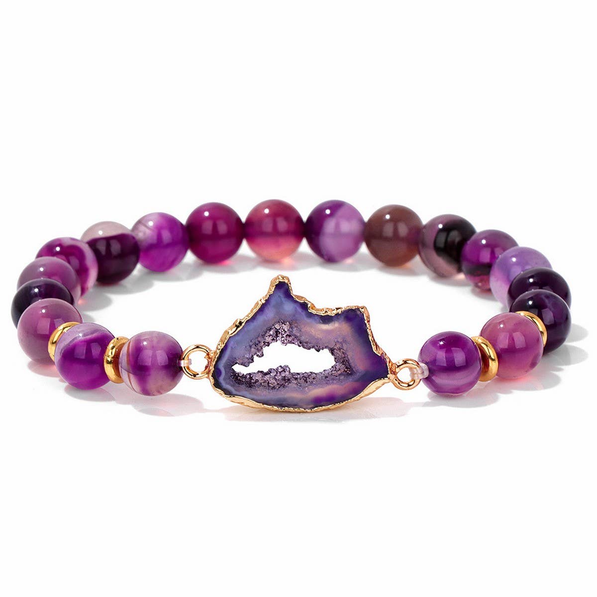CWAJE4302_NEW FASHION AGATE BEAD COUPLE BRACELET