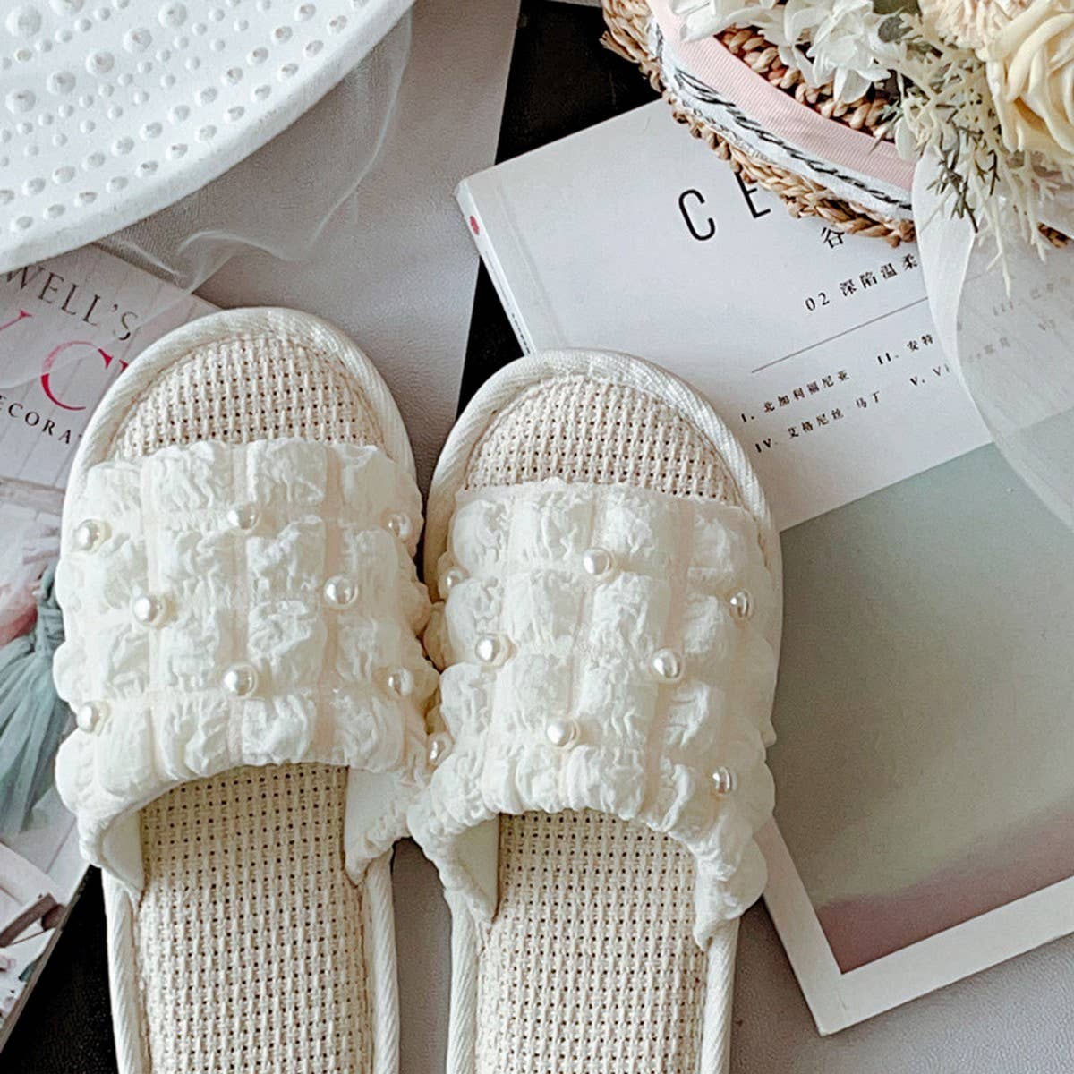 NEW INDOOR BREATHABLE LINEN SOFT-SOLED SLIPPERS