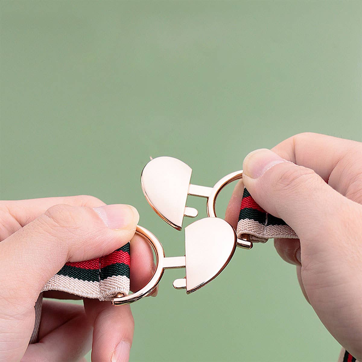 HEART HOOK ELASTIC ADJUSTABLE BRAIDED BELT_CWABE0679