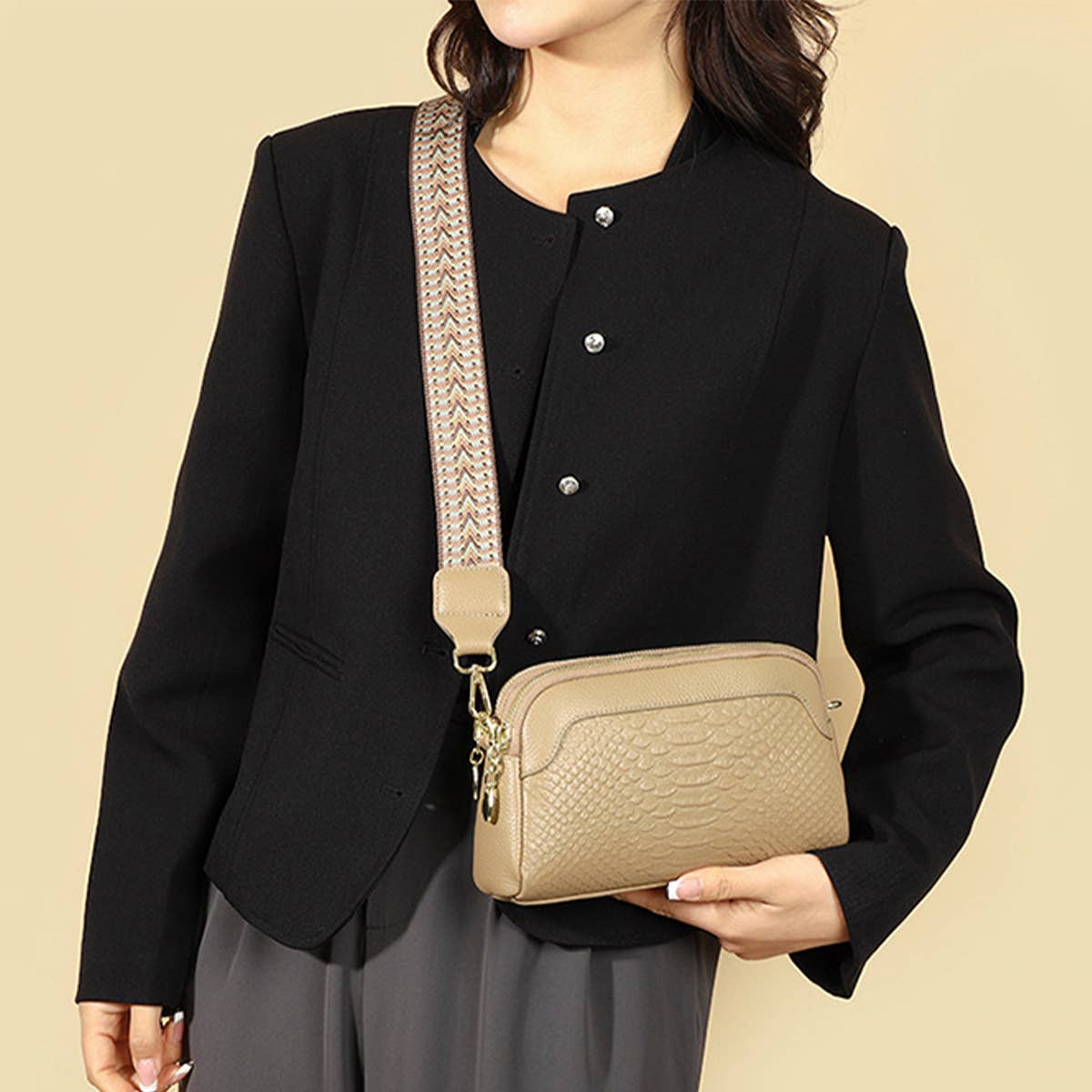 HEAD LAYER COWHIDE SINGLE SHOULDER CROSS BAG_CWAB1806