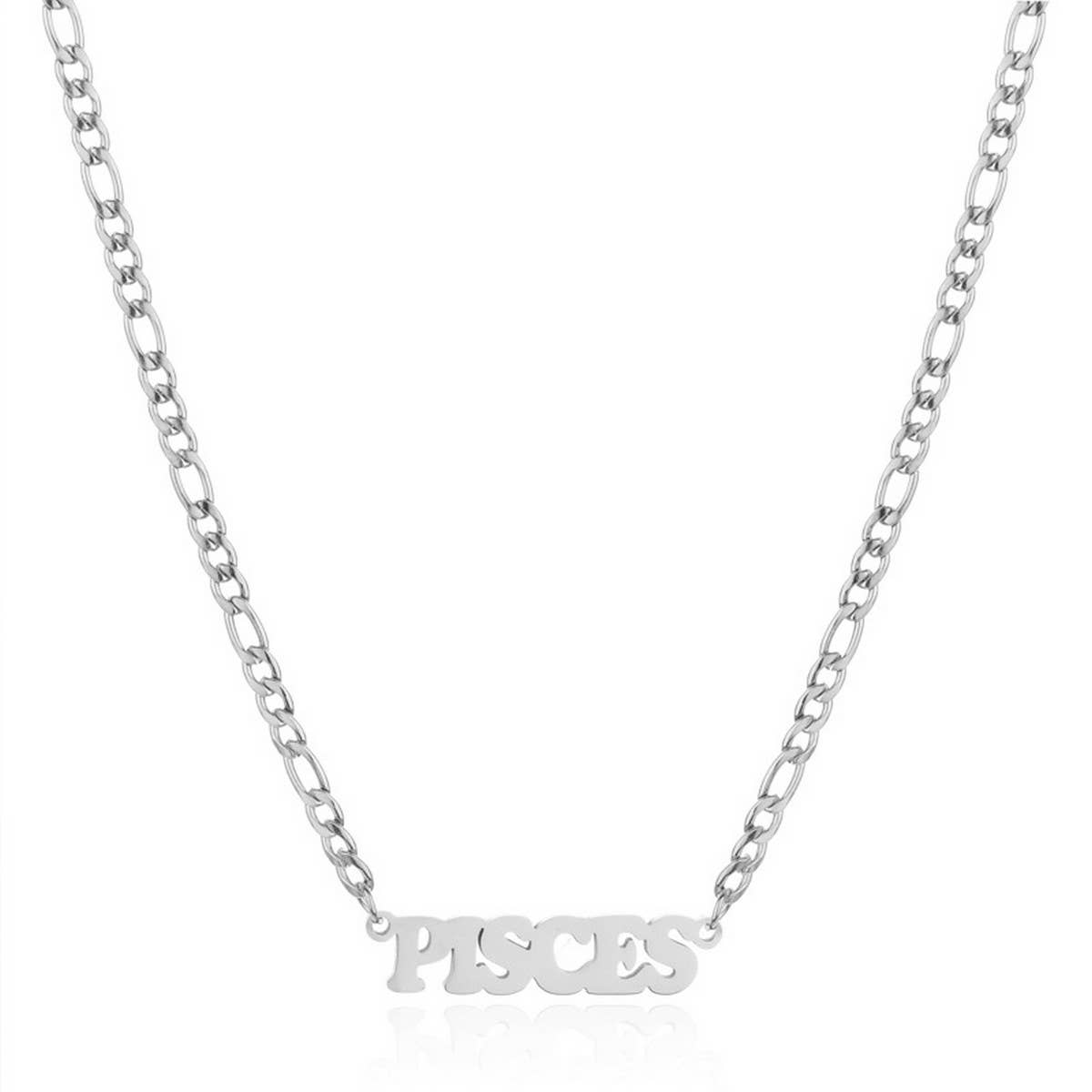 SIMPLE TWELVE ZODIAC STAINLESS STEEL GOLD NECKLACE_CWMM2726