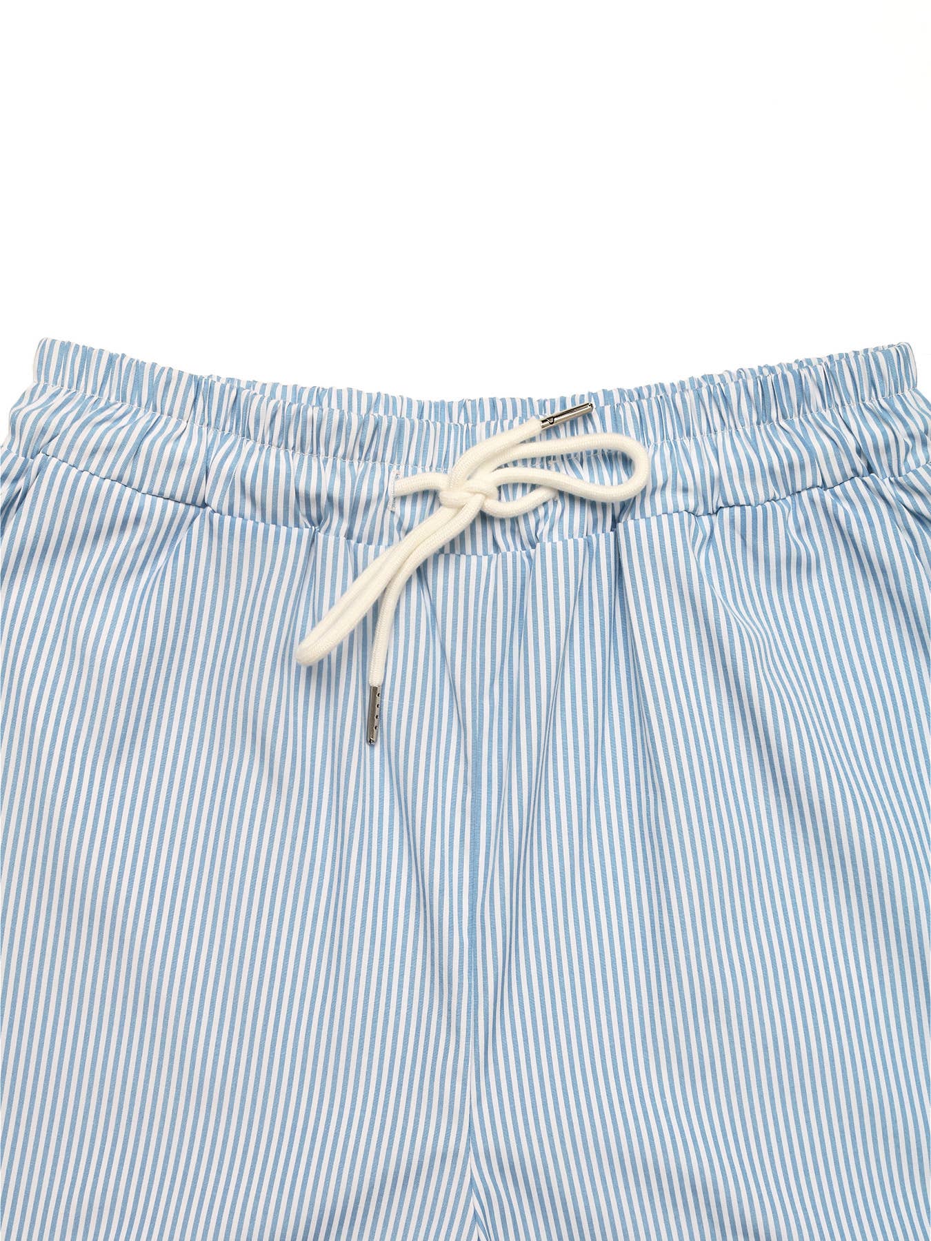 Versatile high-waisted striped wide-leg pants