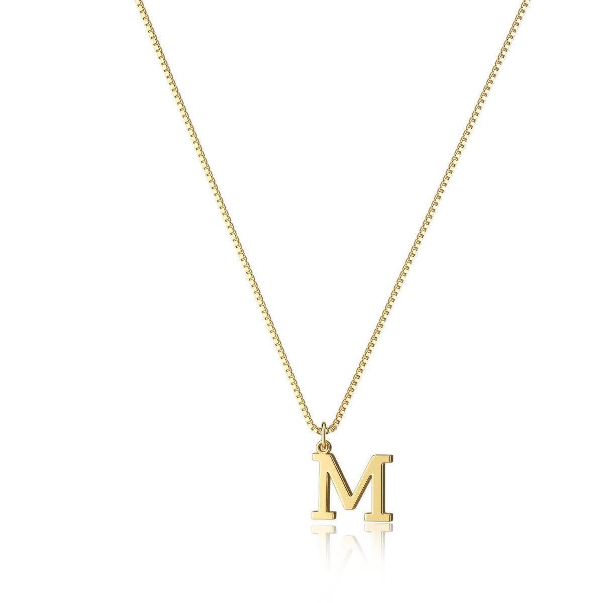 Simple and fashionable glossy 26-letter necklace