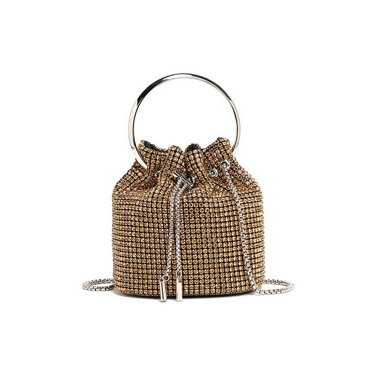 NEW FASHION CHAIN RHINESTONE EVENING BUCKET BAG_CWAB3583