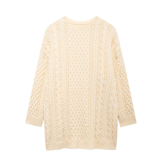 TWIST THICK VINTAGE PULLOVER CREWNECK SWEATER