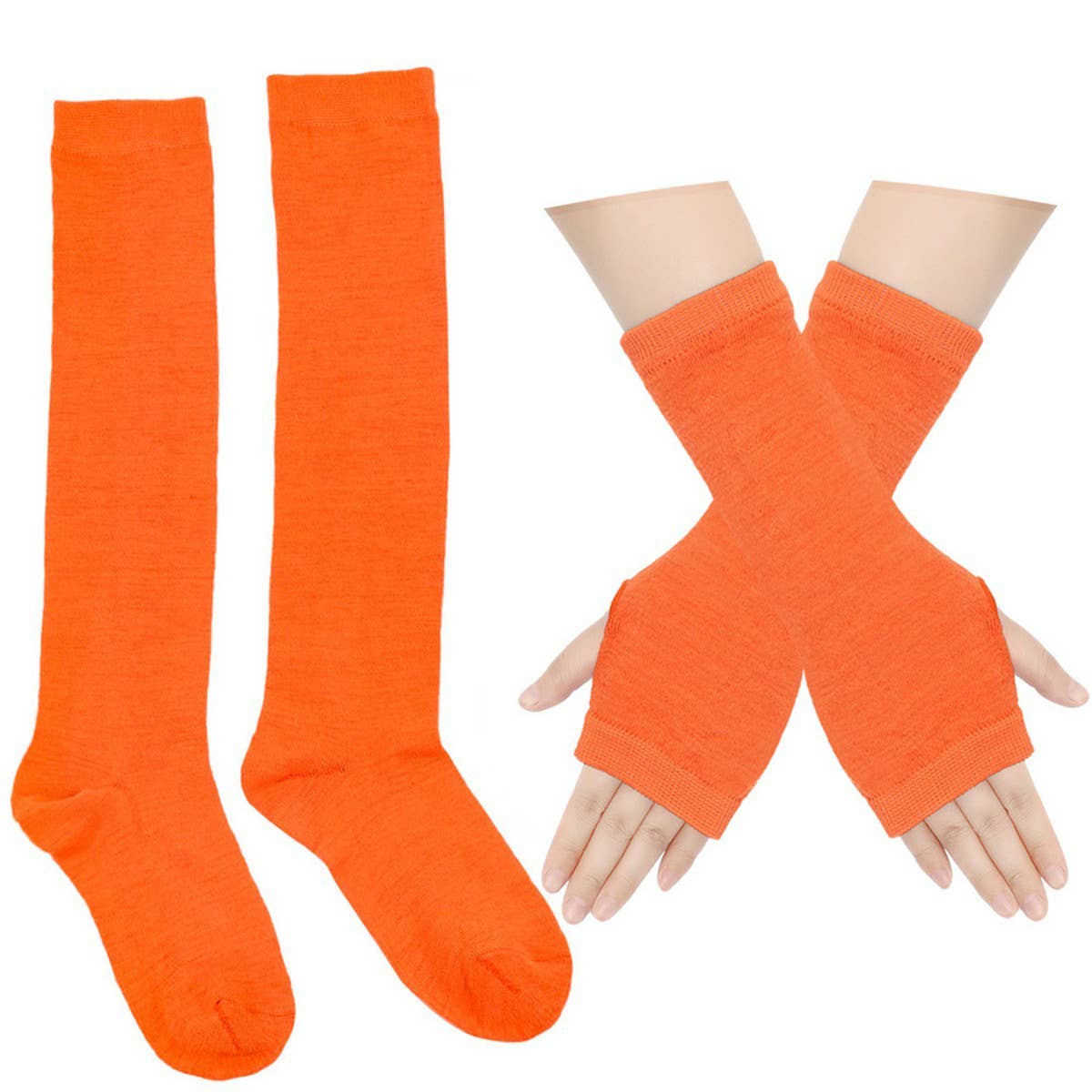 CWMM10087_CHRISTMAS STRIPED SOCKS &AMP GLOVES SET