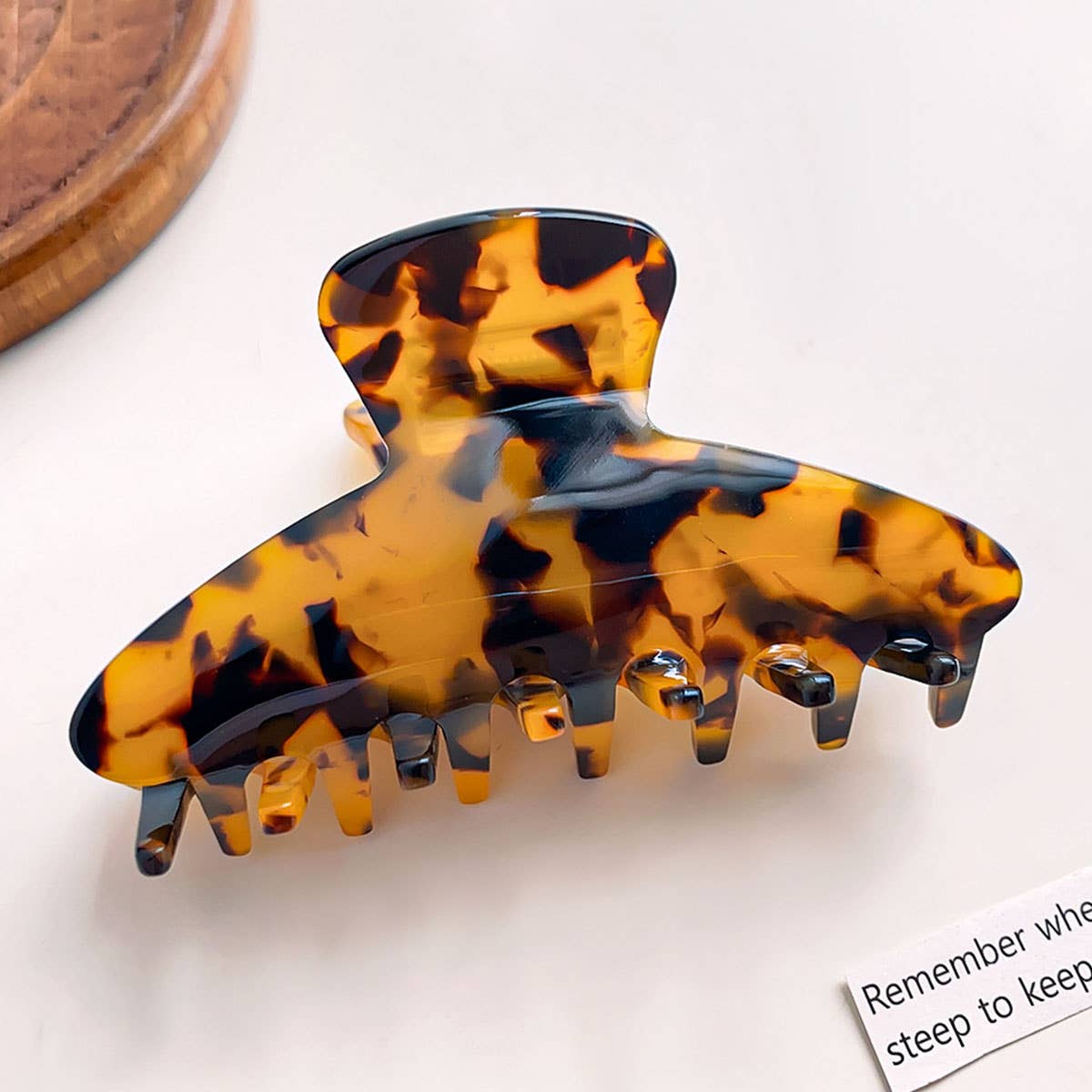 Acetic acid plate grip leopard print hair grip