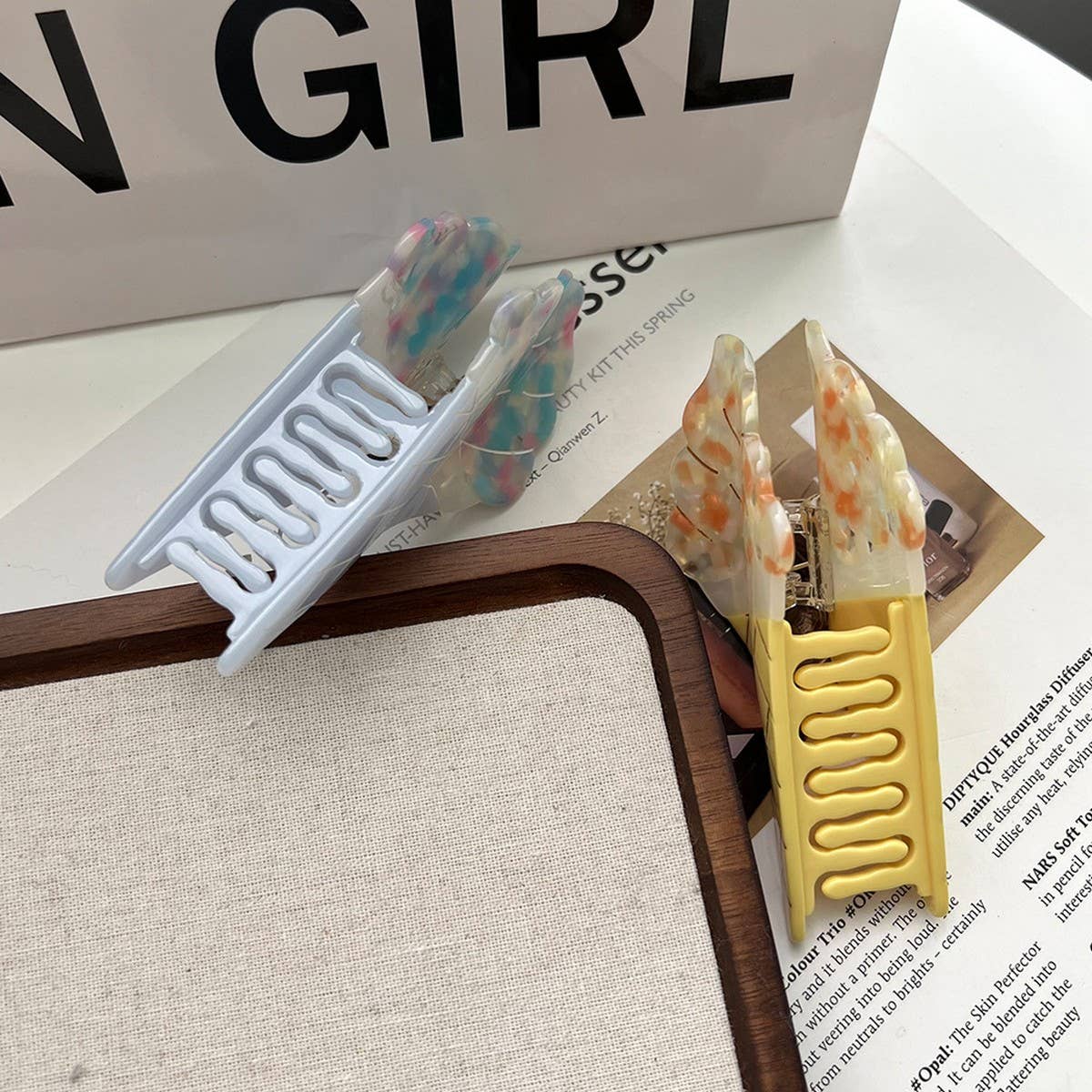 Ice Cream Macaron Acetate Hair Claw Clip