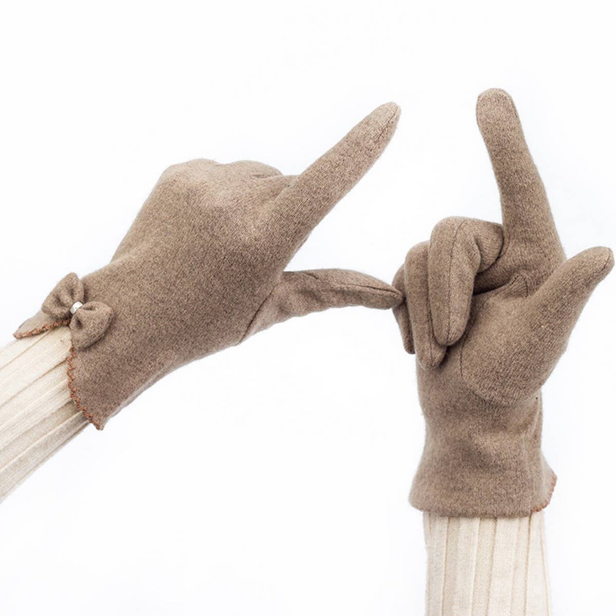 WOMEN'S FASHION BOW TOUCH SCREEN GLOVES_CWMM1555
