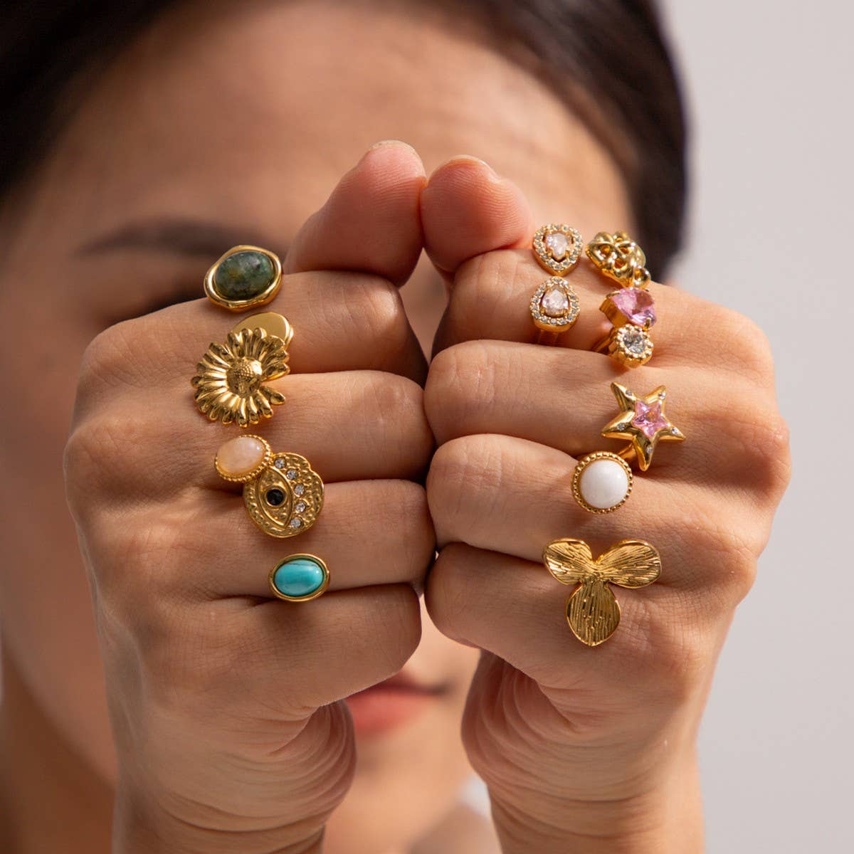 RETRO NICHE HIGH-END OPEN RING_CWAJE1381