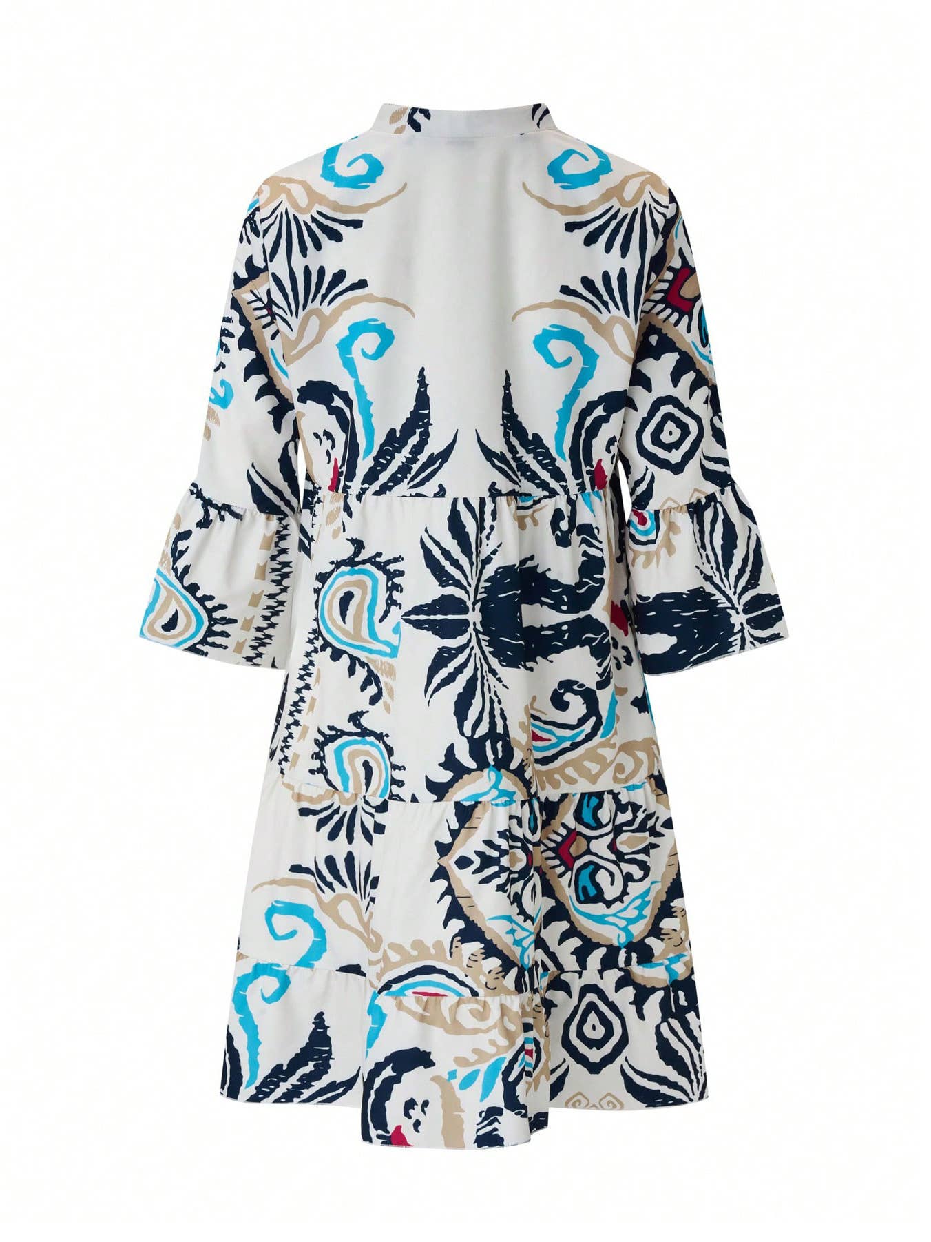 HOLIDAY STYLE LOOSE CASUAL FLORAL DRESS