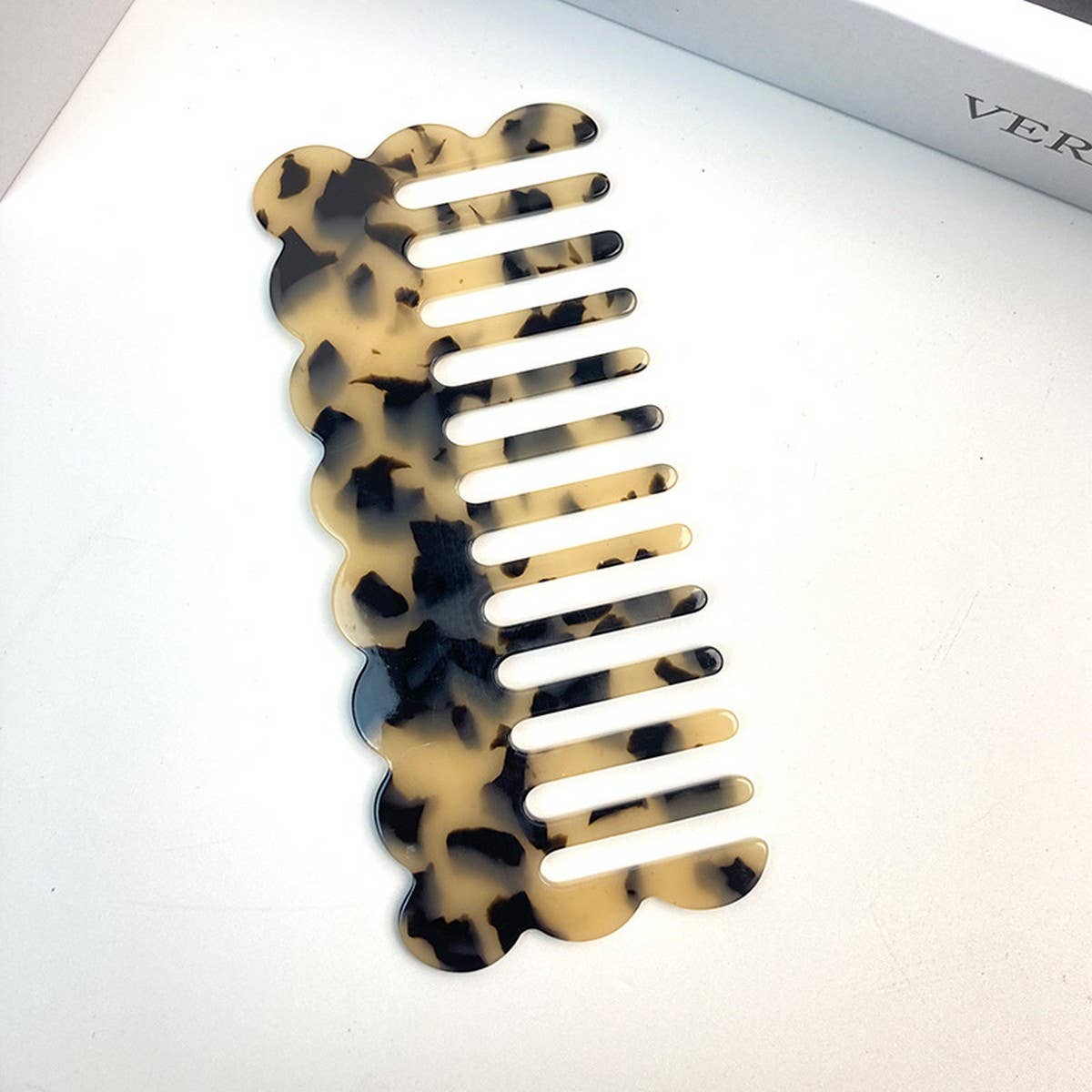 Cute Dog Wide-Tooth Comb Colorful Acetate Brush