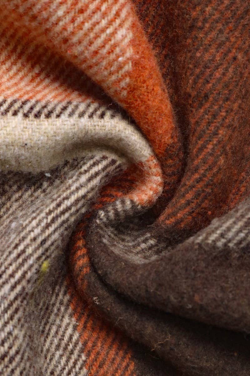 CWOCO0651_CHECK VINTAGE BUTTON LAPEL BLAZER