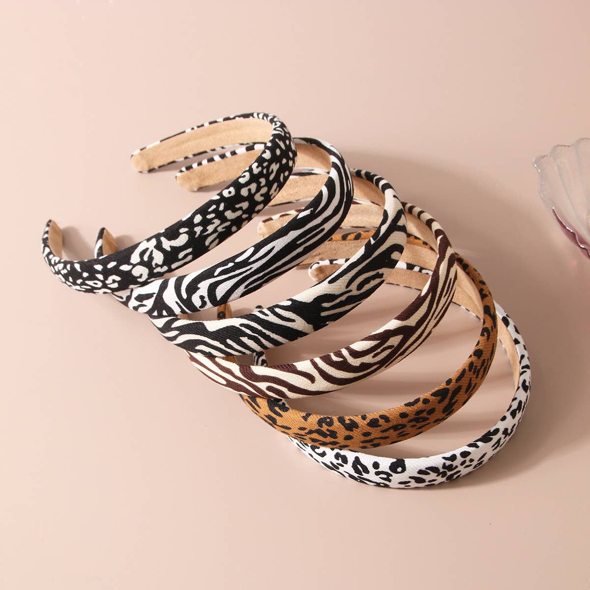 RETRO SPONGE LEOPARD PRINT HEADBAND_CWAHA1036