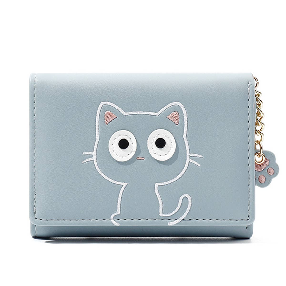 CUTE KITTEN PATTERNED ZIPPERED WALLET_CWAB1626