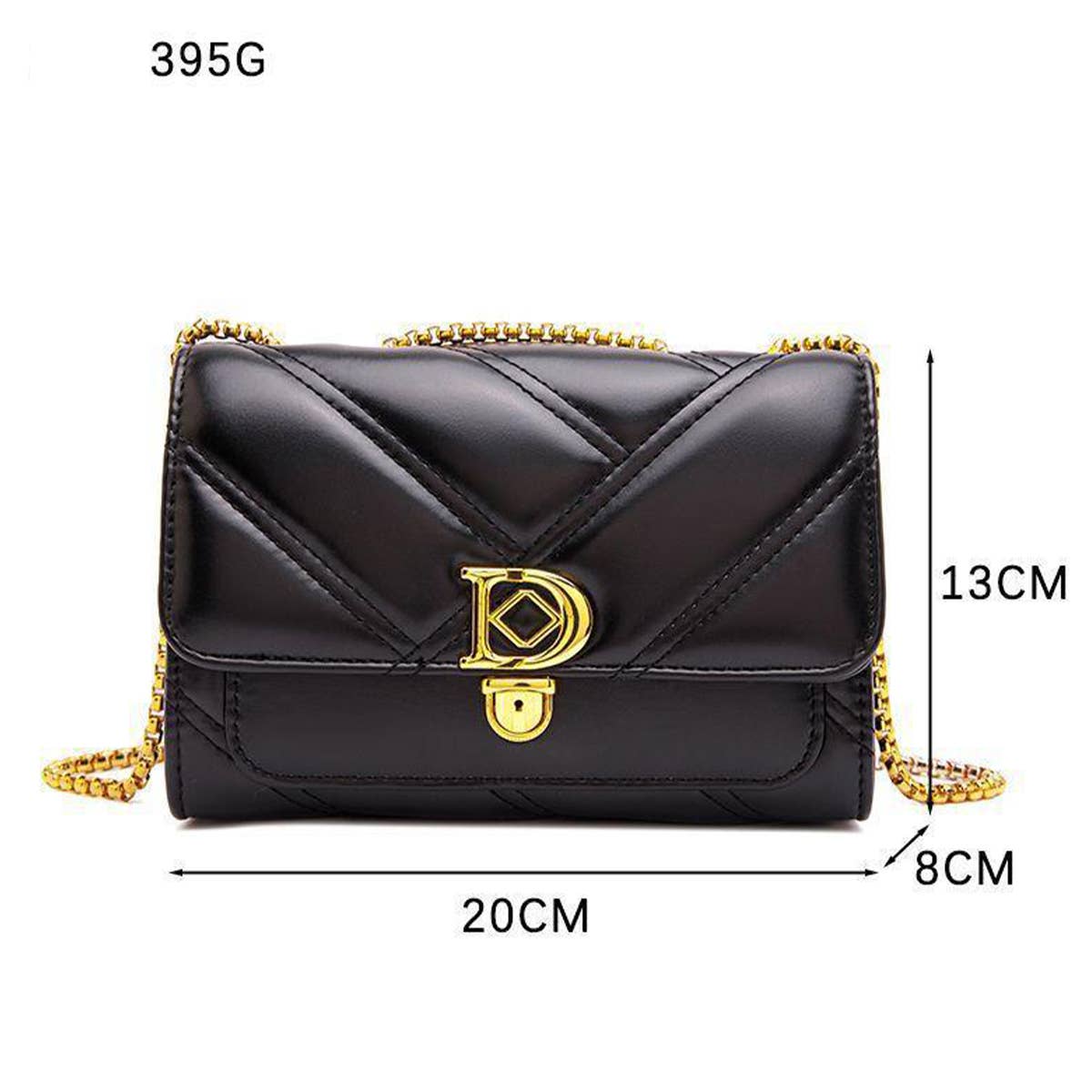 HIDDEN BUCKLE CHAIN BAG SHOULDER BAG_CUAB0179
