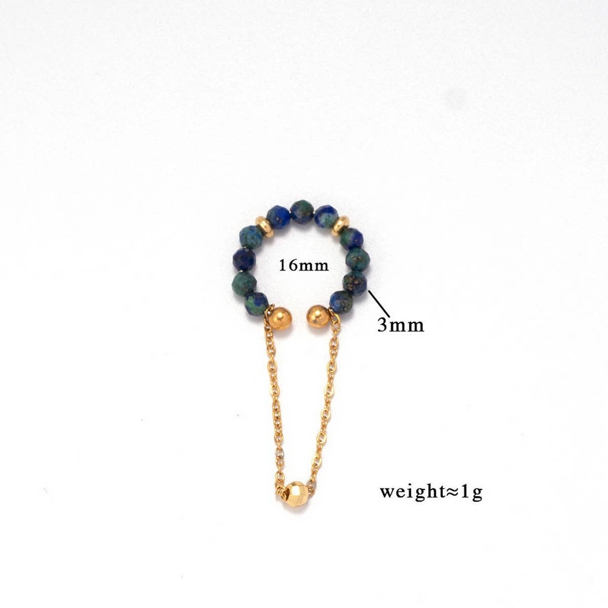 Natural Stone Ear Cuff for Non-Pierced Ears