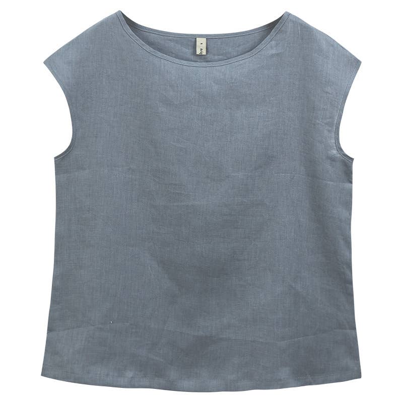 LINEN SLOUCHY CASUAL BLOUSE