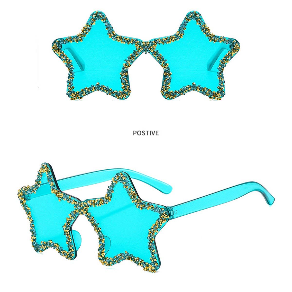 FRAMELESS HAND-PAINTED DIAMOND STAR SUNGLASSES