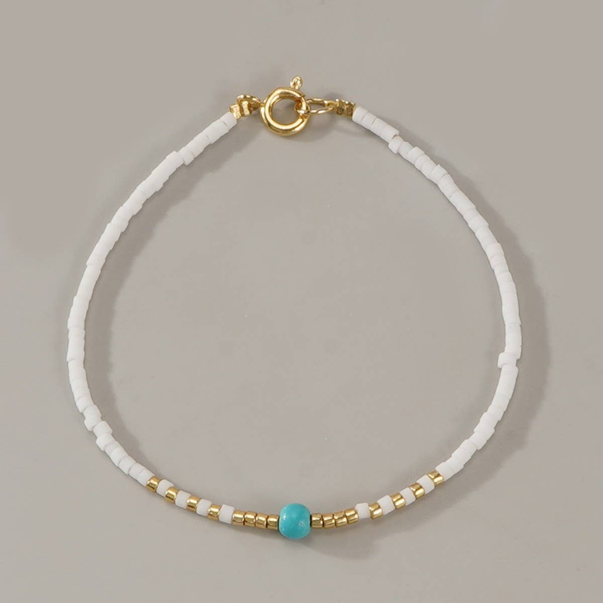 4MM POLISHED SEMI-PRECIOUS STONE BRACELET_CWMM3885