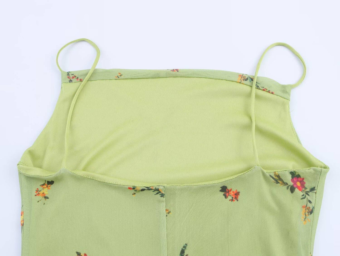 Fitted irregularly printed silk mesh MIDI dress