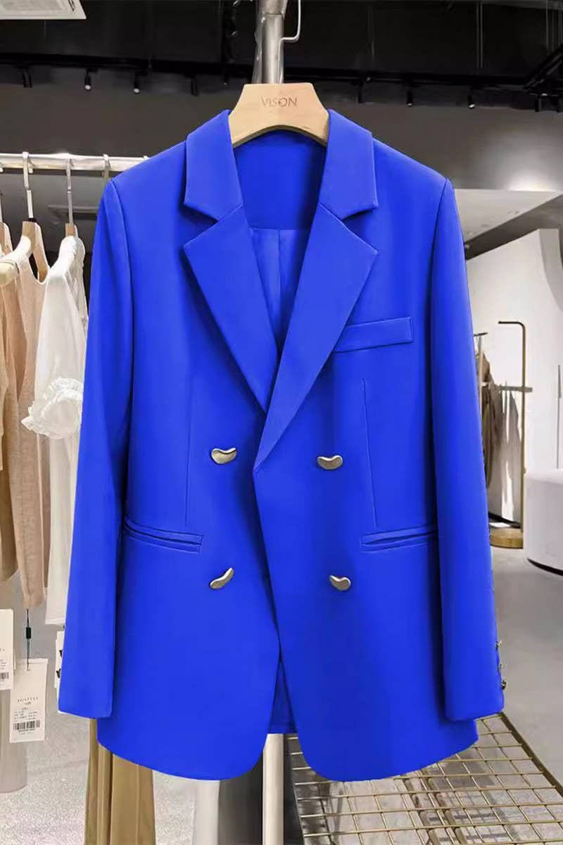 CWOBL0141_LOOSE-FITTING METAL BUTTONED BLAZER