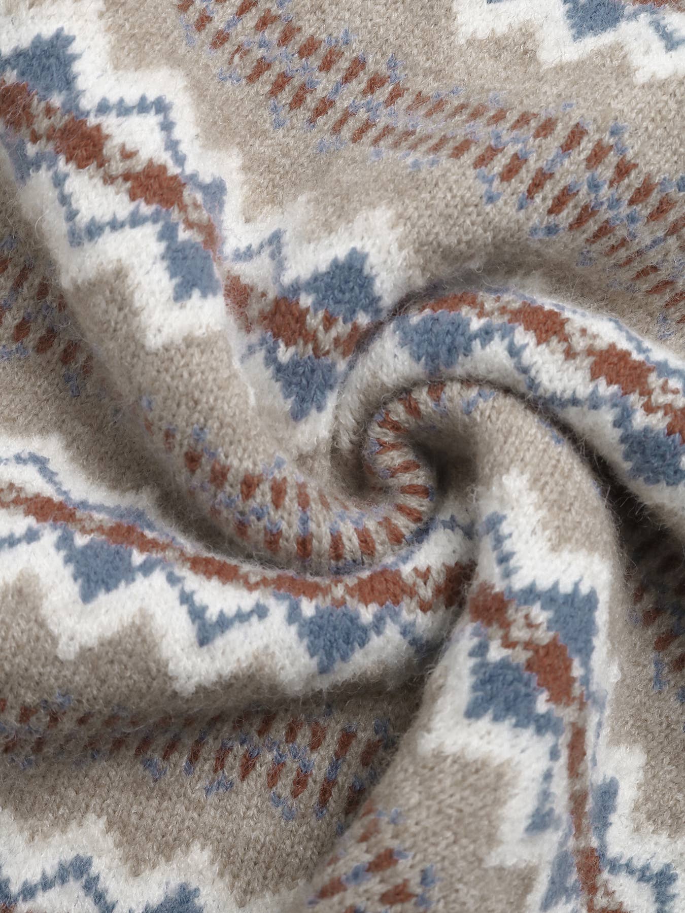 Ethnic-style jacquard knitted vest