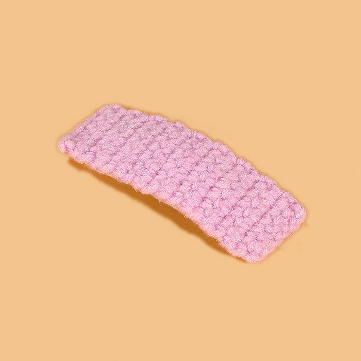 Rectangular Hair Clip, Handmade Crochet Yarn Pin_CWASC0836