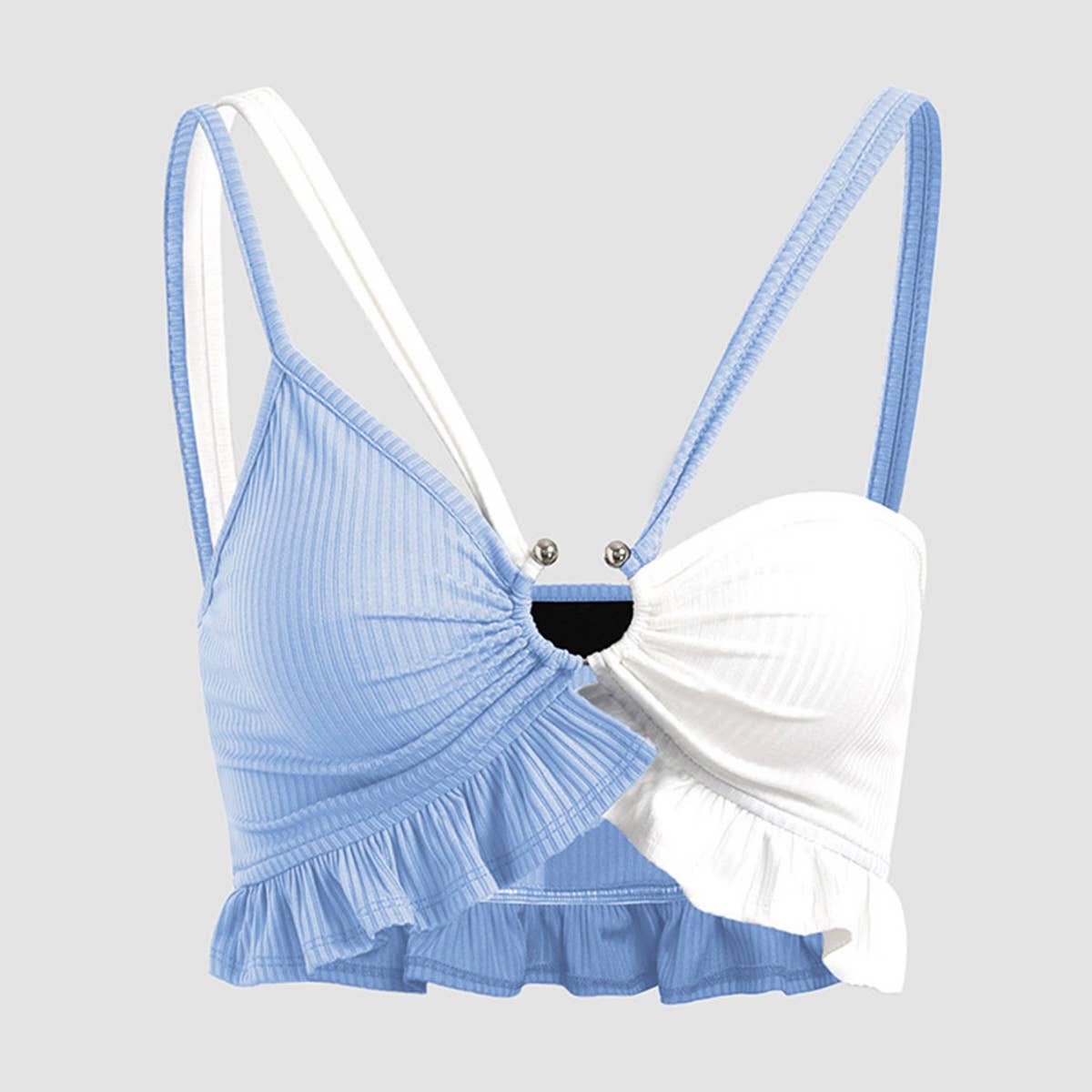 Sleeveless Crop Top - Solid Color Bodycon Tank