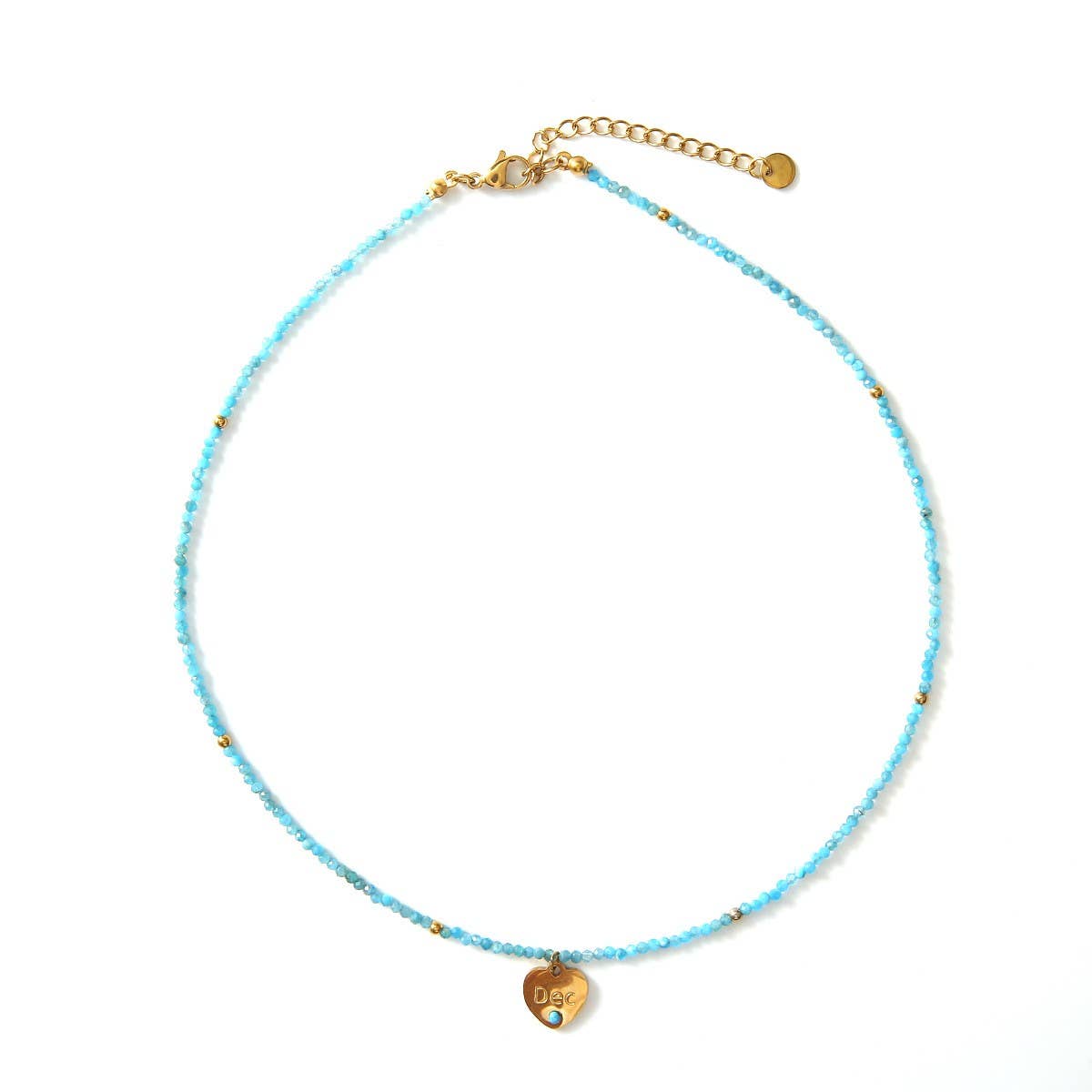 12-Month Cut Stone Necklace with Heart Pendant_CWMM8851