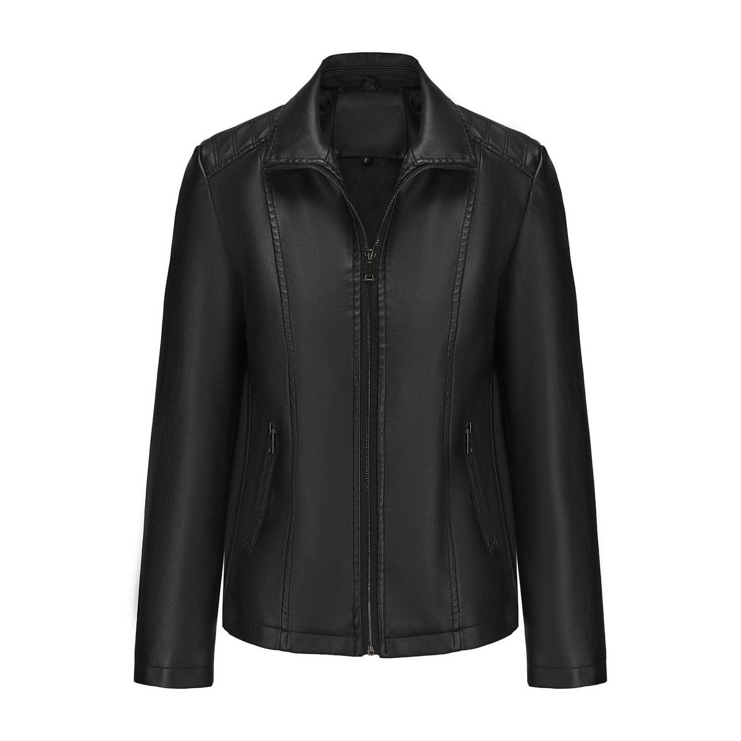 Short jacket knitted patchwork stretch coat