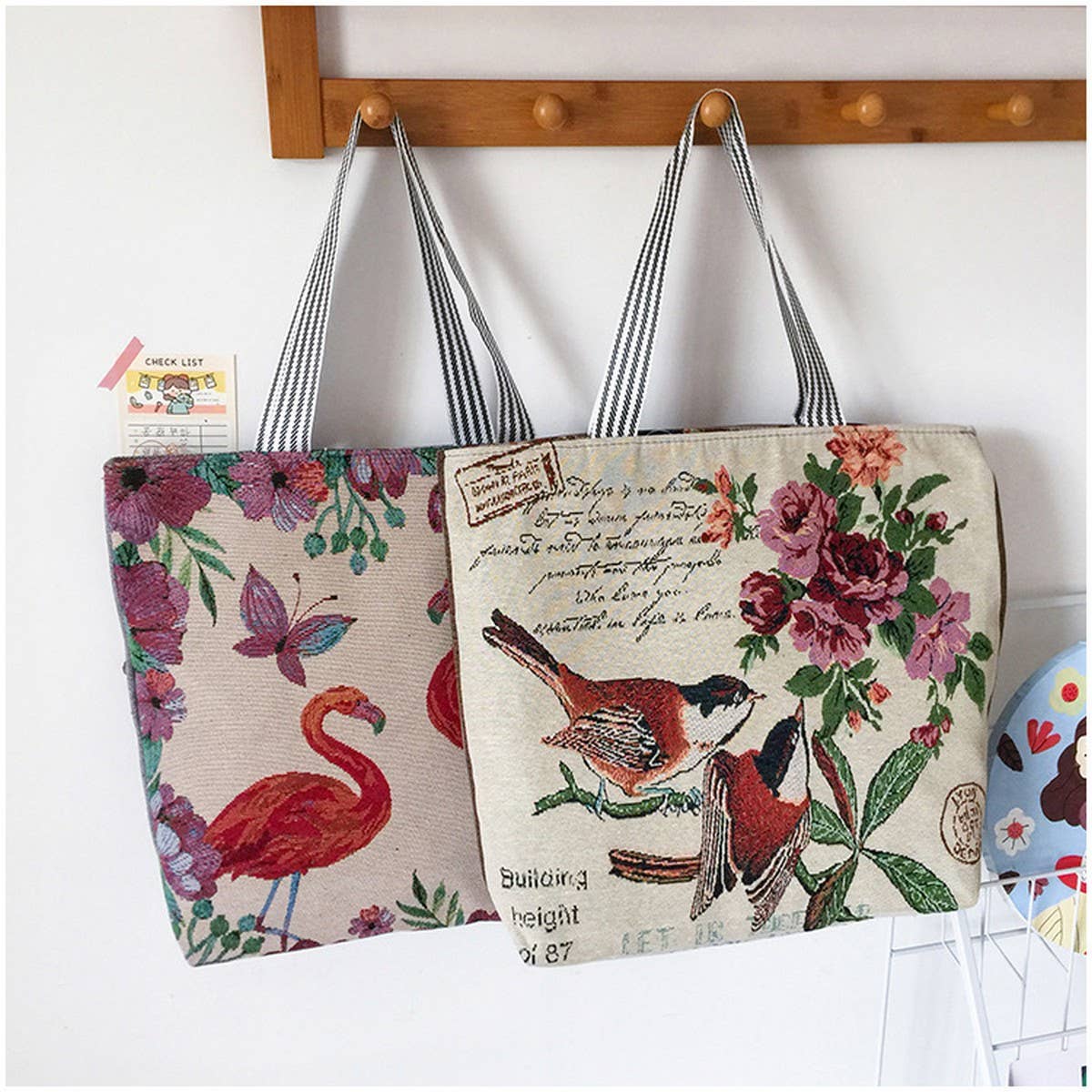 LARGE CAPACITY ETHNIC STYL CANVAS SHOULDER TOTE BAG_CWAB1670