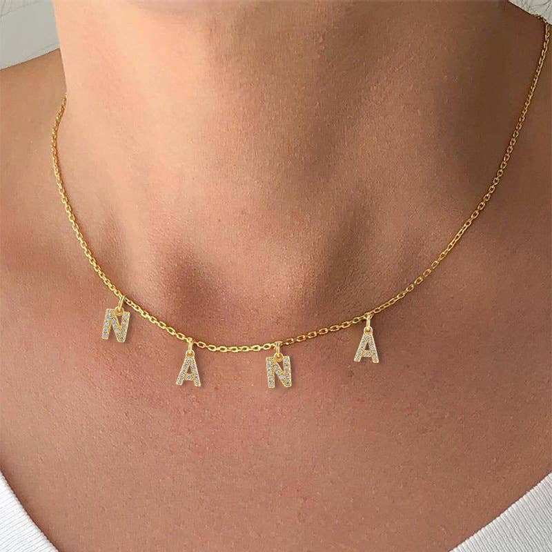 MAMA NANA LOVE English letter necklace