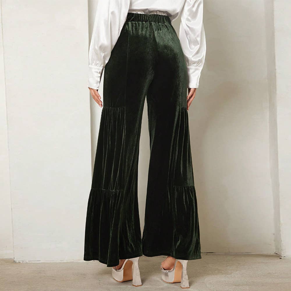 FLANGED HIGH-WAISTED STRAIGHT CANARY PANTS