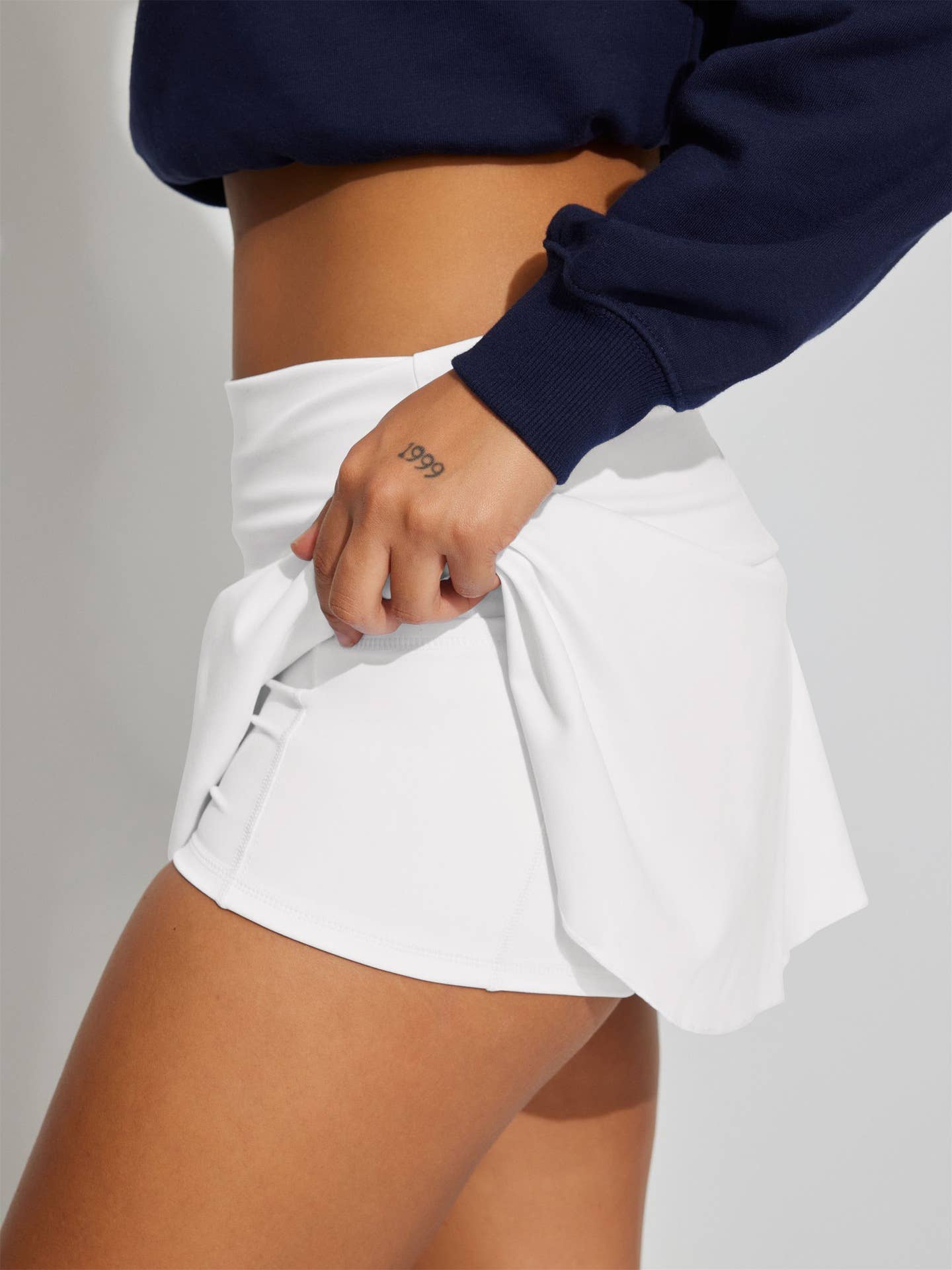 Solid-color anti-light safety pants short skirt