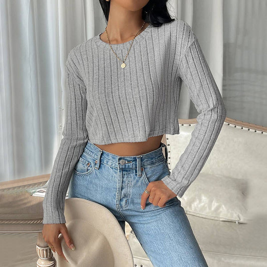 SIMPLE COMMUTER SOLID CROPPED CROP TOP