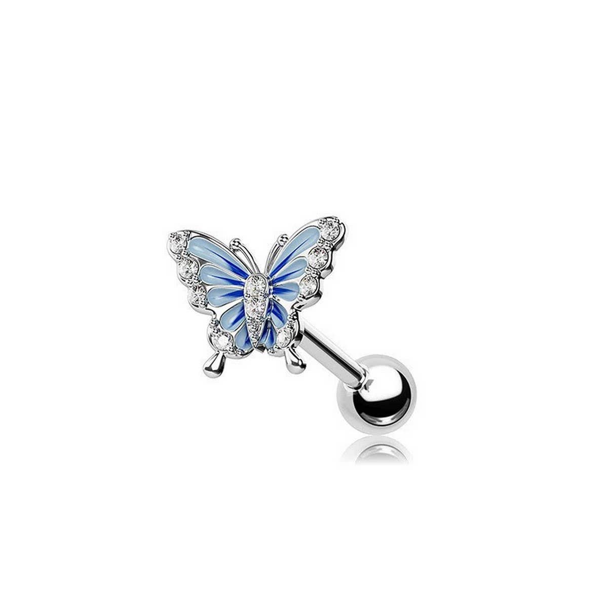 Enamel Butterfly Piercing Set - Belly, Ear, Nose