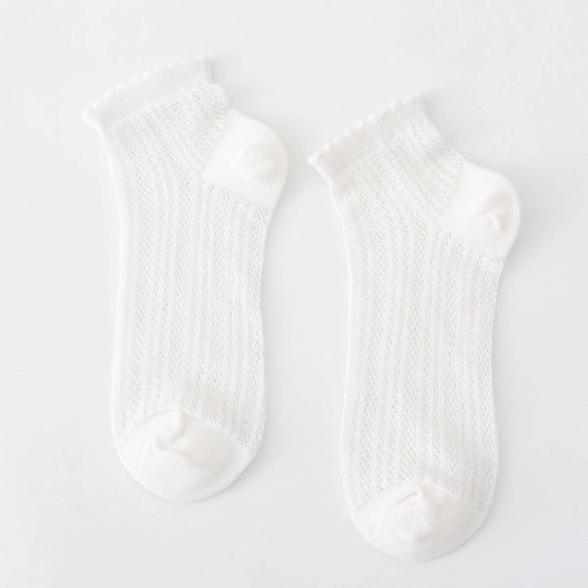 WOMEN'S SOLID COLOR MESH BREATHABLE SOCKS