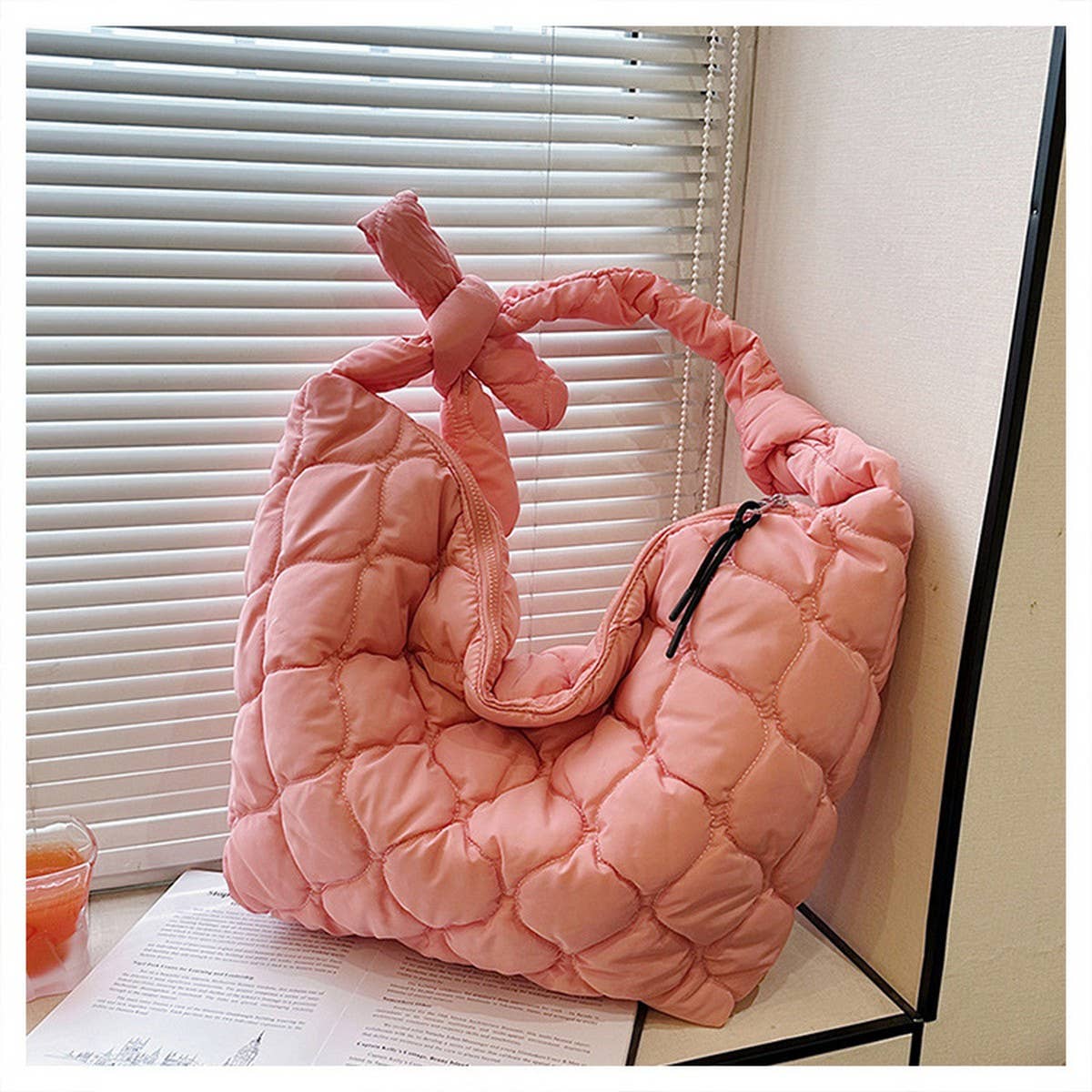 Trendy Oversized Tote Bag Bow Hobo Purse_CUAB00512