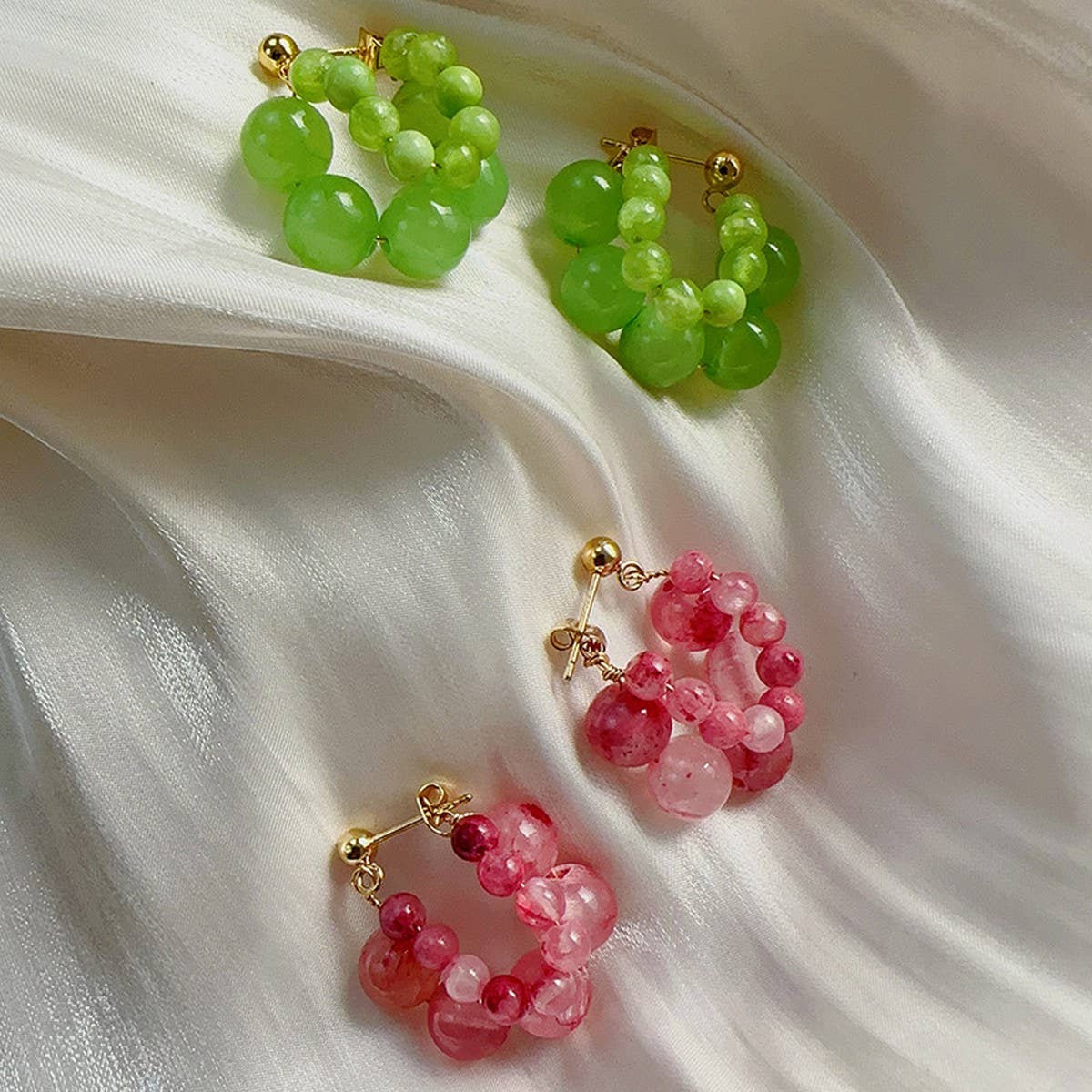 SALTY OR SWEET FLESHY GRAPE BOBO EARRINGS