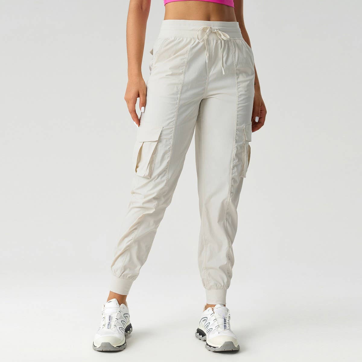Women's Quick-Dry Cargo Joggers Mid Waist