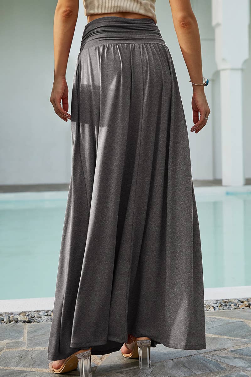 CWBLS116-P_CASUAL LONG LENGTH MAXI STYLE WAIST LIGHT SKIRT