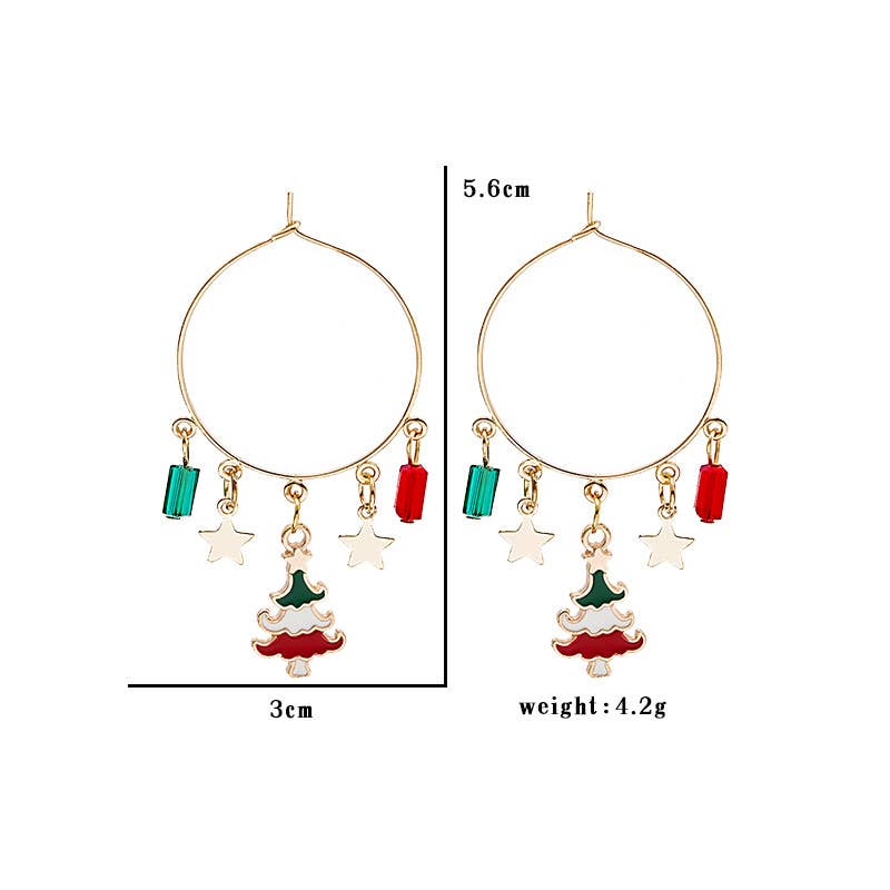 CHRISTMAS EXAGGERATED PERSONALITY EARRINGS