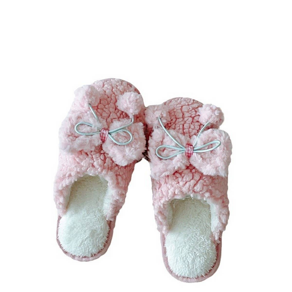 NEW STYLE PLUSH BOW COTTON SLIPPERS FOR WOMEN_CWMM2945