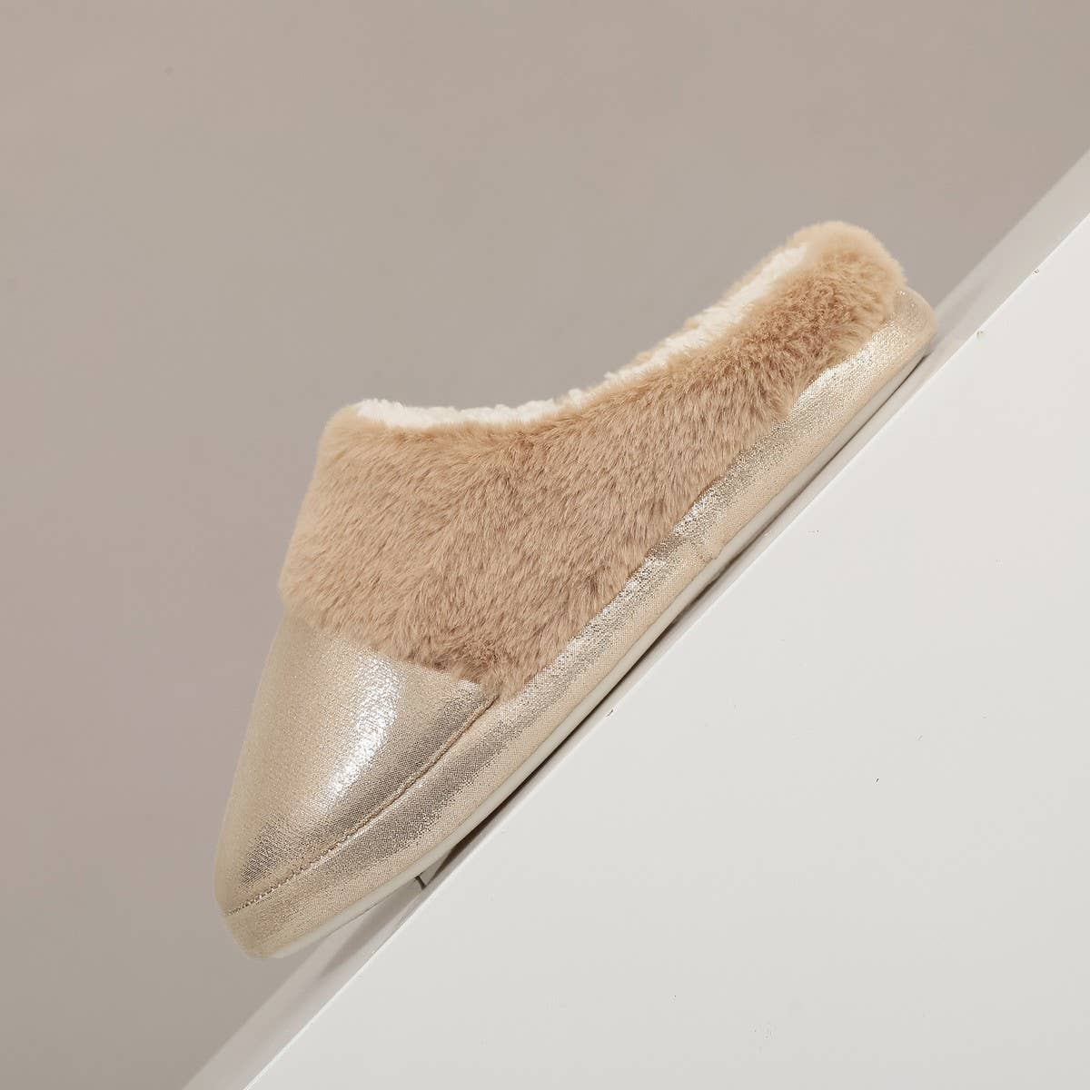 Faux Fur Winter Slippers Warm Indoor Shoes_CWSHF00223