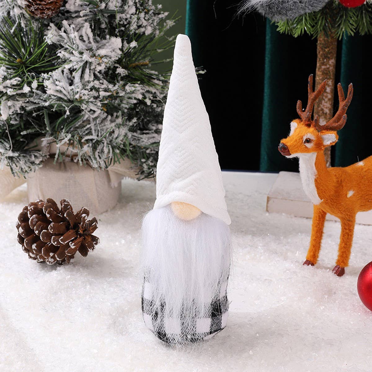 CHRISTMAS DECORATION FOREST OLD MAN FIGURINE