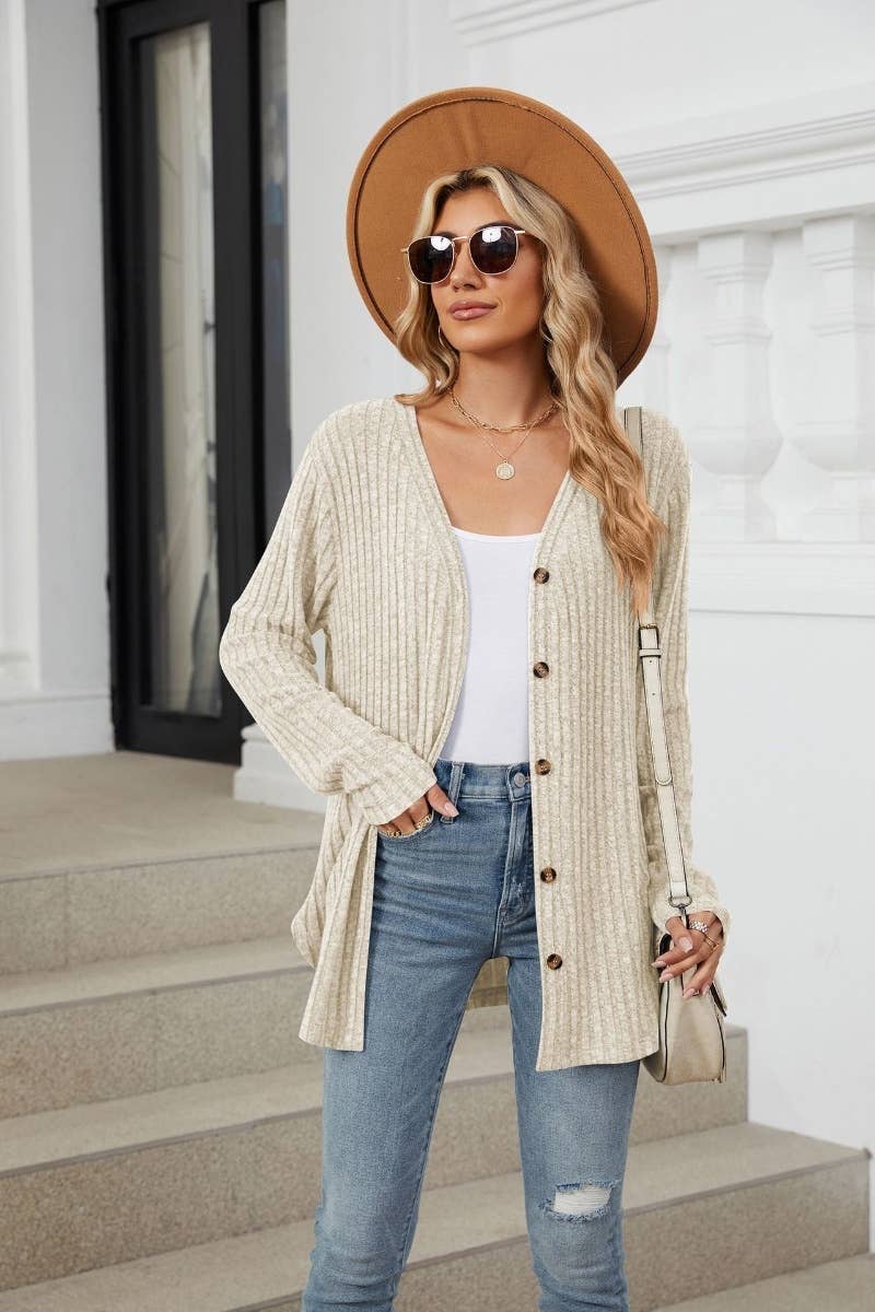 CWOCAL2137_WINTER BUTTON-UP LONG SLEEVE SWEATER CARDIGAN