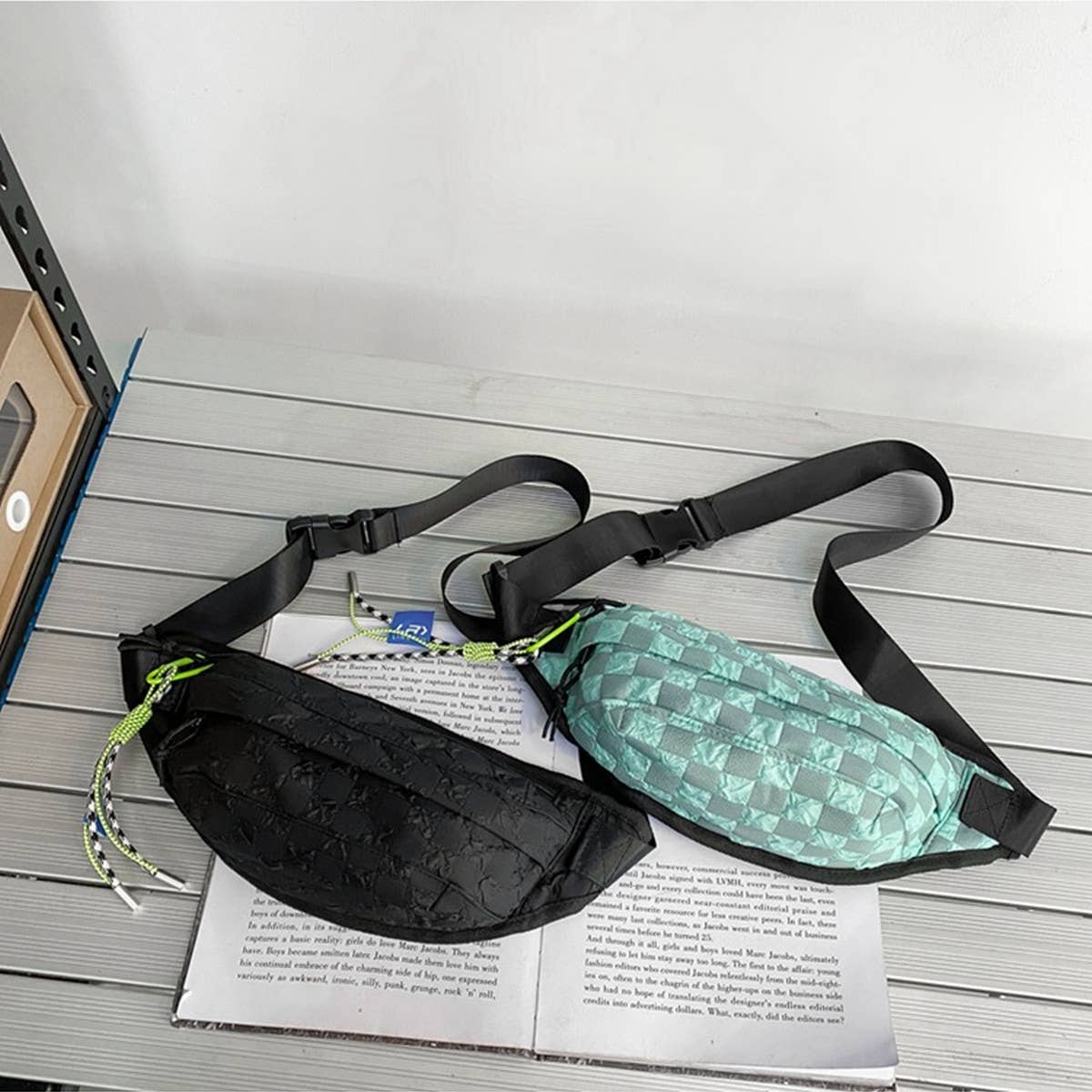 SIMPLE PLAID WAIST BAG SHOULDER BAG_CWAB1604